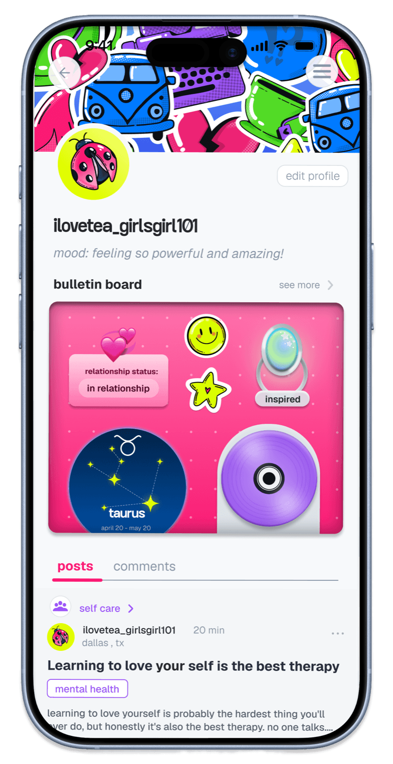 tea app screen